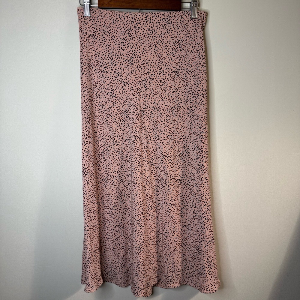 Rails Anya Rose Spotted Skirt Small Polka Dot Midi Skirt Valentines Pink